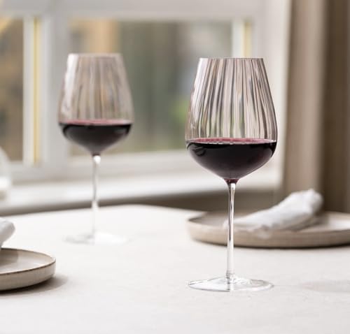 Nude Round Up Dusty Rose Set of 2 Wine Crystal Glass (6.75 Count)