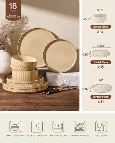 Dinnerware Set for 6 (18 Count)