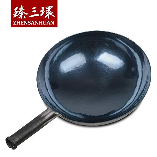 ZhenSanHuan Chinese Hand Hammered Iron Woks and Stir Fry Pans