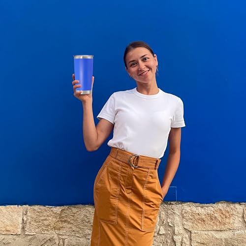20 oz Tumbler Insulated Tumblers Stainless Steel Coffee Mug (Dark Blue)