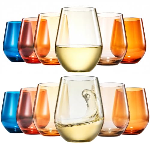 European Style Shatterproof Tritan Stemless Wine Glasses