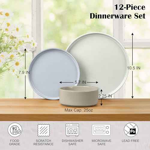 Stoneware Dinnerware Sets (12 Count)