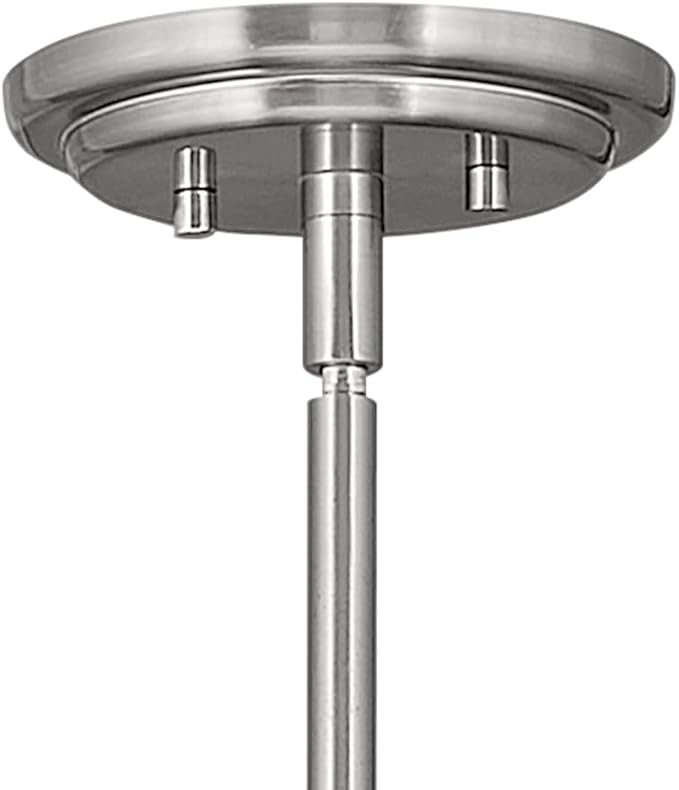 Hinkley Somerset 3405BN Large Hanging Pendant Light, Etched Opal Glass Globe, for Even or Sloped Ceilings, Customize Installation Height, Brushed Nickel