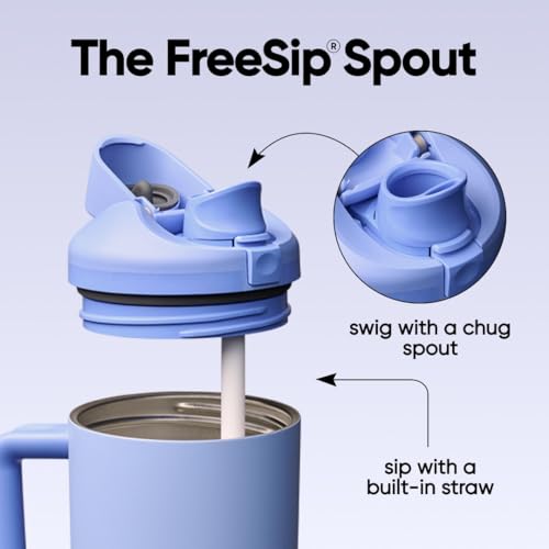 FreeSip Tumbler Stainless Steel Water Bottle 40 oz Out of the Blue (Out of the Blue / 40 Ounces)