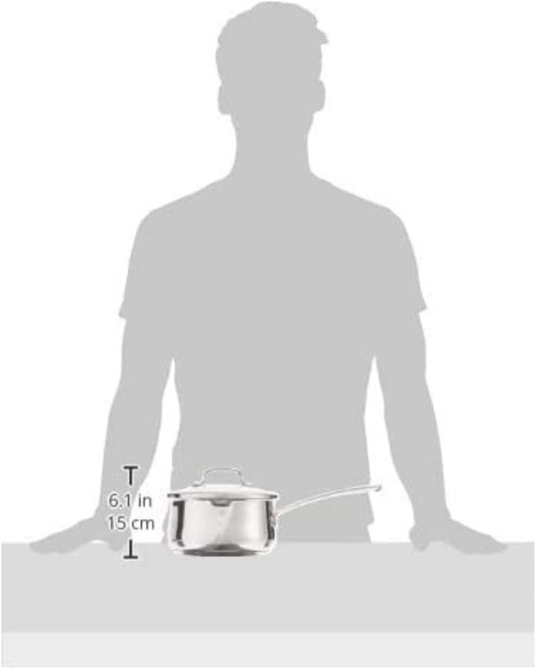 Cuisinart 419-18P 2-Quart Pour Saucepan with Cover Contour Cookware, Stainless Steel - Nestoria