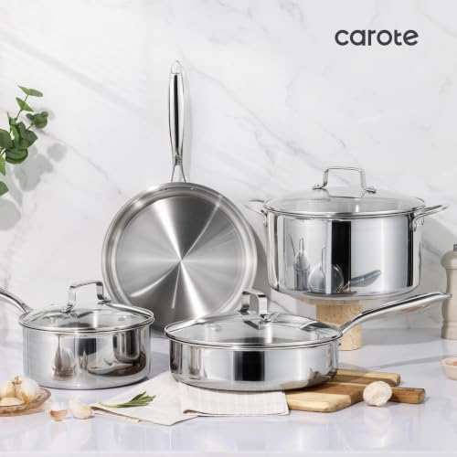 30 PCS Tri Ply Stainless Steel Cookware Set