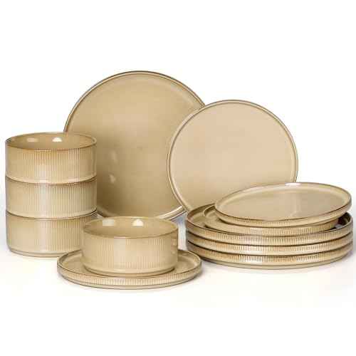 12 Piece Plates and Bowls Sets