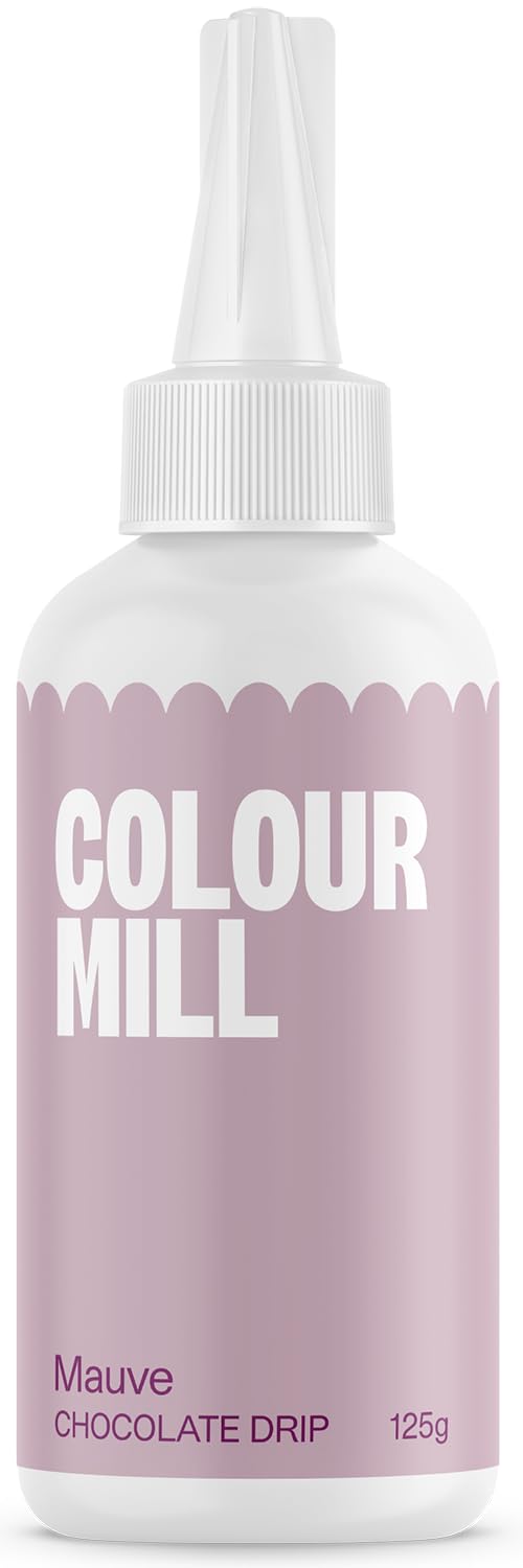Colour Mill Chocolate Drip Easy-Melt Drizzle for Desserts, 125 Grams Mauve - Nestoria