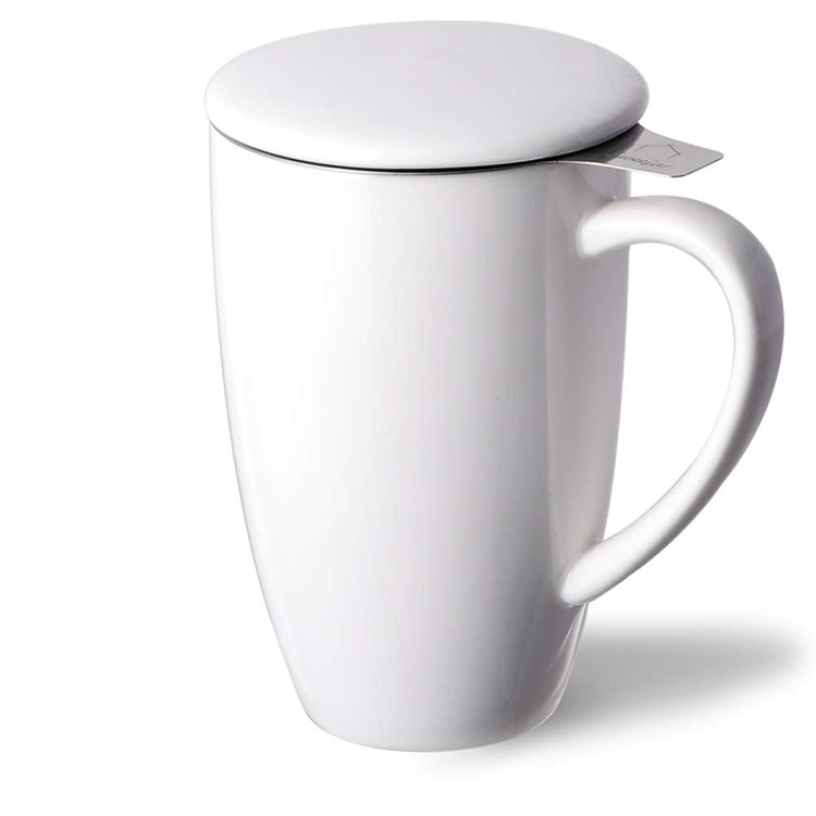 Sweejar Porcelain Tea Infuser Cup with Lid