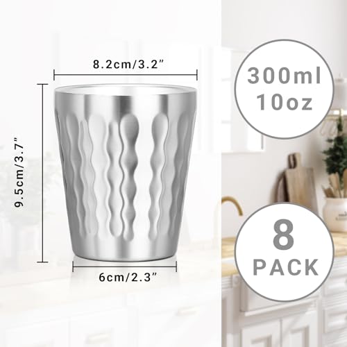 Stainless Cups (fire diamond-patterned / 10oz,8pcs)