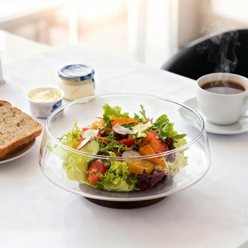 Extra Large Glass Salad Bowl Set (Clear Glass)