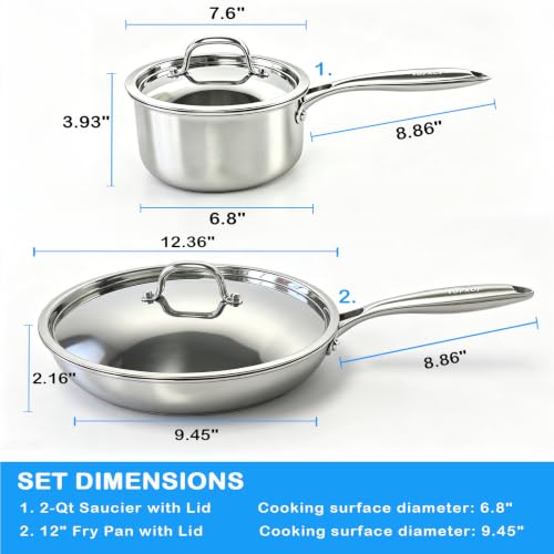 Stainless Steel Pots and Pans Set