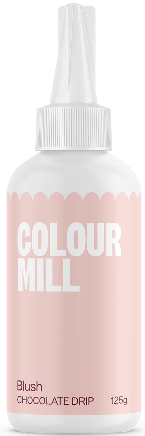 Colour Mill Chocolate Drip Easy-Melt Drizzle for Desserts, 125 Grams Blush - Nestoria