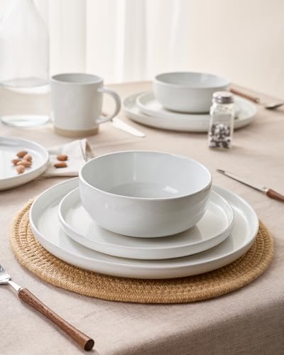 Milkyway 16 Piece Dinnerware Set with Mugs (White / Service for 4 (Include Mugs))