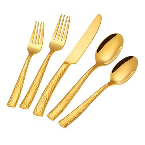Gold Silverware Set (20 Count)
