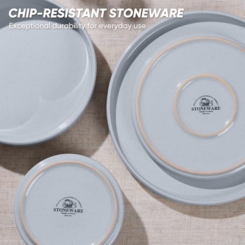 8 Piece Stoneware Dinnerware Sets with Pasta Bowls (8 Count)