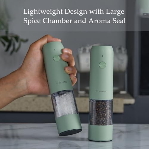 Electric Salt and Pepper Grinder Set (Buttercream)