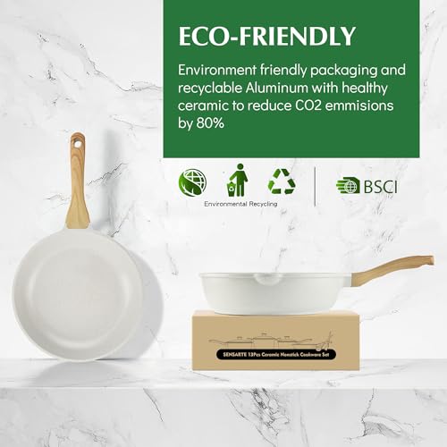 23 PCS Nonstick Ceramic Cookware Set