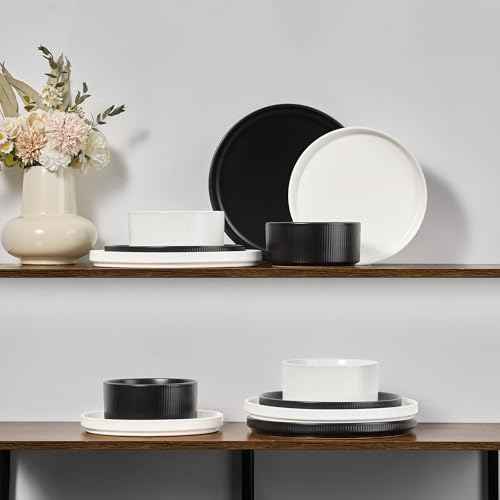 12 Piece Plates and Bowls Sets