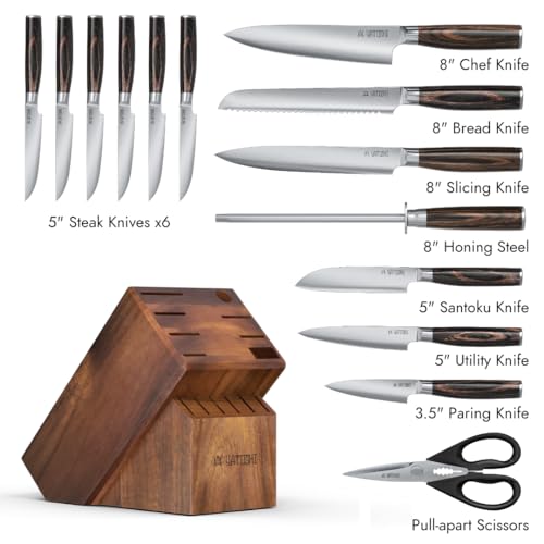 Yatoshi 15 Piece Knife Block Set (15 Count)
