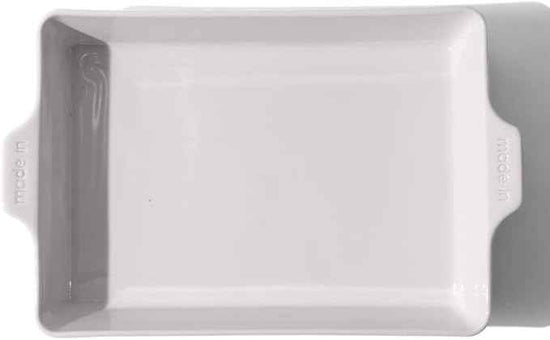 Made In Cookware - Rectangular Baking Dish - White - Hand Crafted Porcelain - Professional Bakeware - Made in France