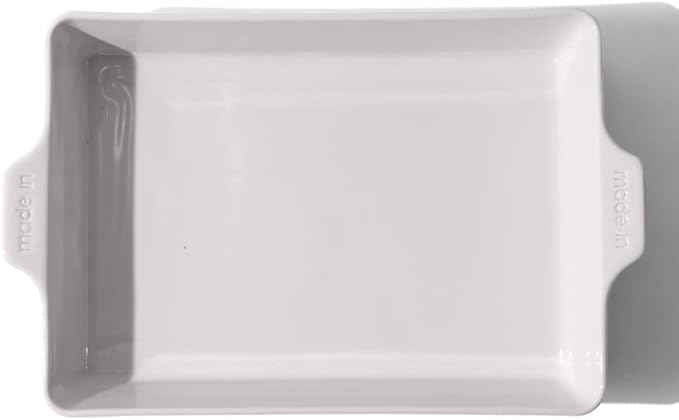 Made In Cookware - Rectangular Baking Dish - White - Hand Crafted Porcelain - Professional Bakeware - Made in France