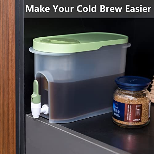 1 Gallon Cold Brew Coffee Maker with Stainless Steel Mesh Filter and Spigot