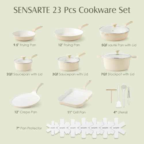 23 PCS Nonstick Ceramic Cookware Set