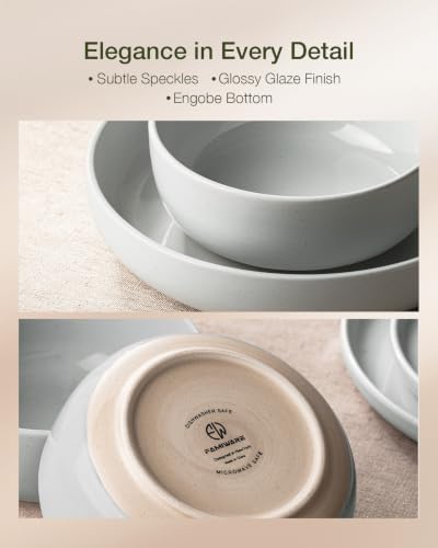 Milkyway 16 Piece Dinnerware Set with Mugs (Light Gray / Service for 4 (Include Mugs))