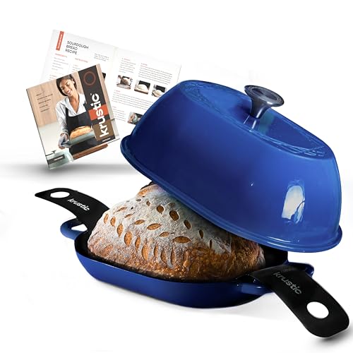 Enameled Cast Iron Dutch Oven for Professional Sourdough Bread Baking