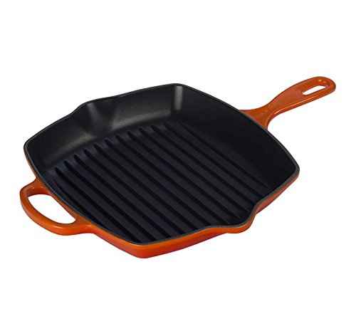 Enameled Cast Iron Square Skillet Grill