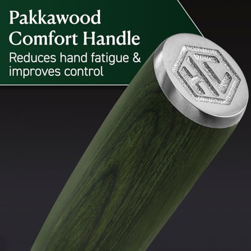 Green 4 Piece Damascus Steel Steak Knife Set (4 Count)