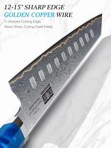 7" Damascus Santoku Knife