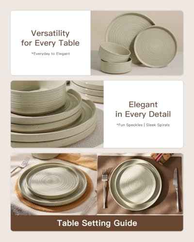 Stoneware Dinnerware Sets (24 Count)