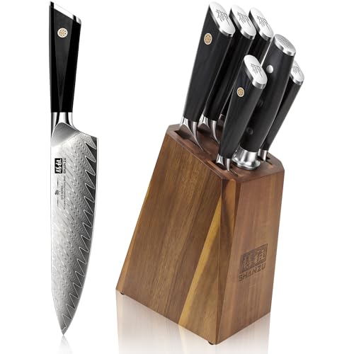 7 Piece Damascus Knife Set (7 Count)