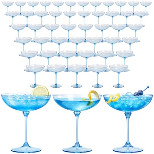 48 Pcs Plastic Coupe Glasses 9 oz Disposable Martini Glasses for Cocktails (48 Count)
