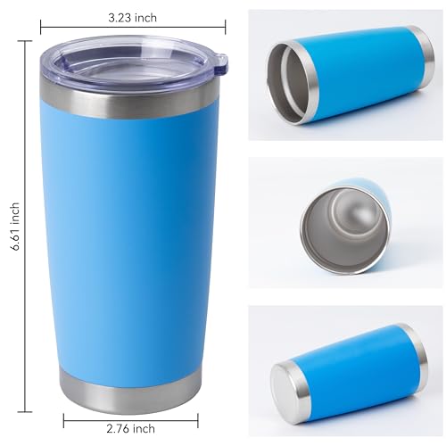 20oz Stainless Steel Tumblers Bulk (Royal Blue-A / 4 Count (Pack of 1))