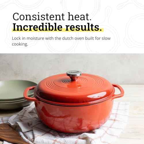 Essential Enamel Cast Iron Dutch Oven (Poppy)