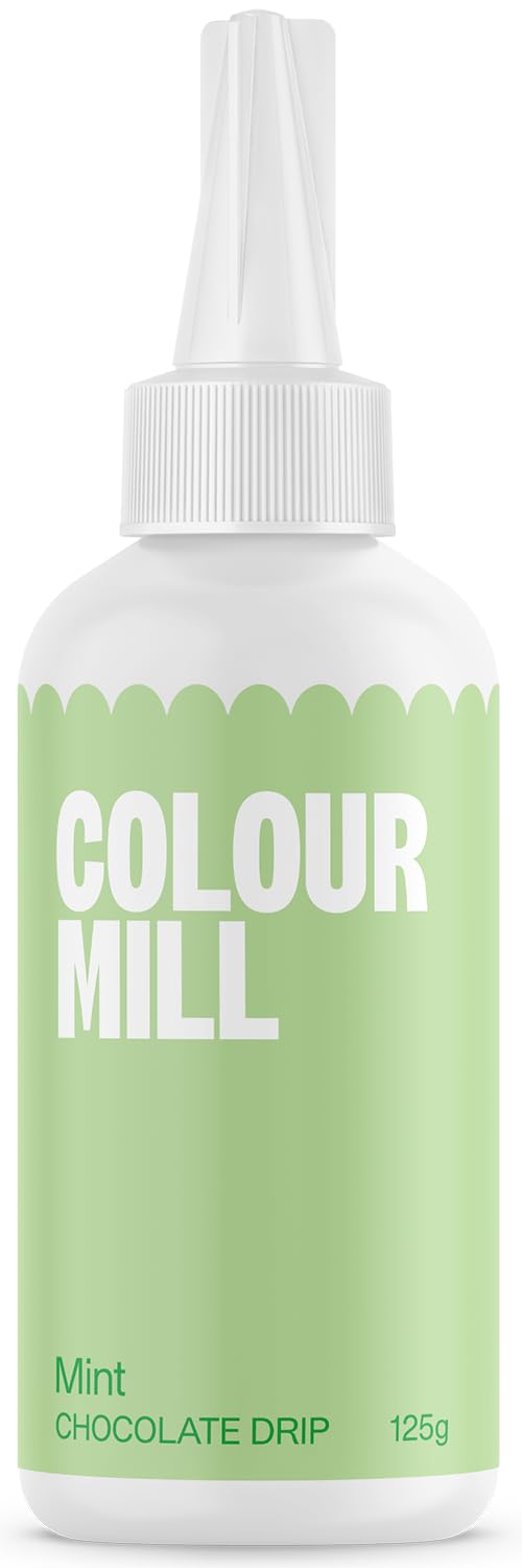 Colour Mill Chocolate Drip Easy-Melt Drizzle for Desserts, 125 Grams Mint - Nestoria
