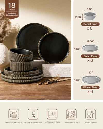 Dinnerware Set for 6 (18 Count)
