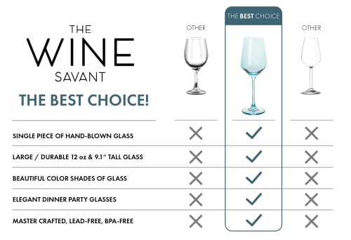 Colored Wine Glass Set (6 Count)