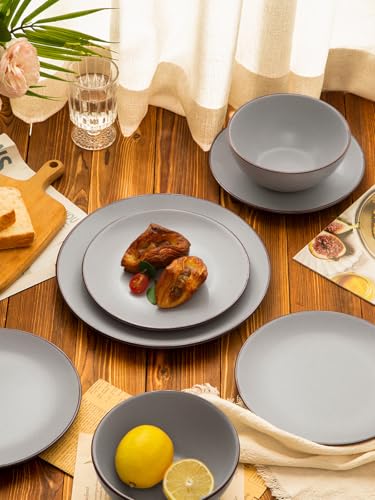 Venus Plates and Bowls Sets (Light Gray / Serves 4 (12pc))