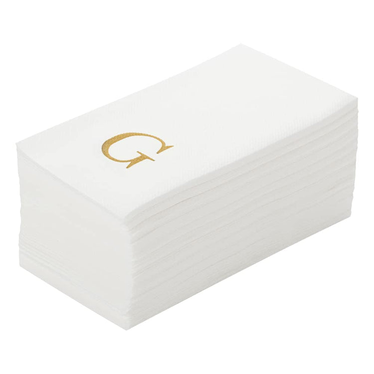 Paper Rectangle Gold Letter g Linen (50 Count)