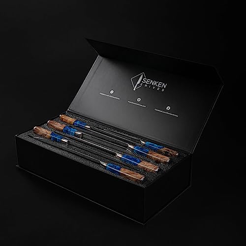 SENKEN 7 Piece Damascus Kitchen Knife Set (7 Count)