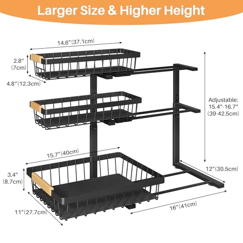Under Sink Organizer (2-Pack / Black)
