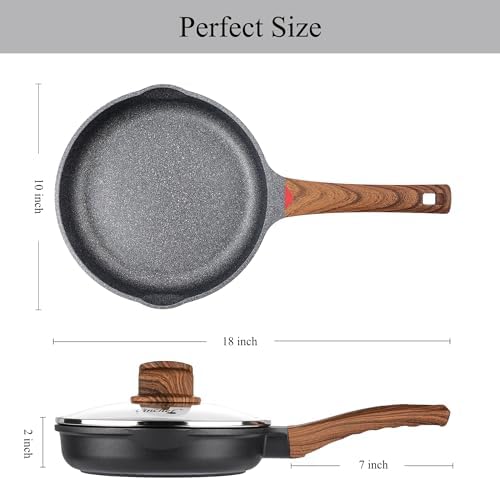 9.5 Inch Nonstick Frying Pan with Lid