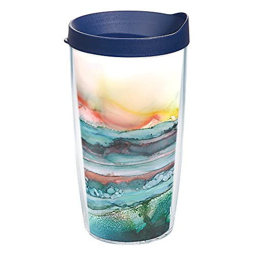 Inkreel Coral Stretch Made in USA Double Walled Insulated Tumbler Travel Cup Keeps Drinks Cold & Hot (16oz / Classic)
