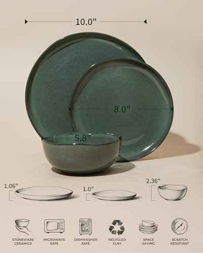 Plates and Bowls Sets for Family of 6