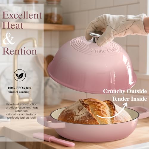 Cast Iron Dutch Oven Pot with Lid (Pink)