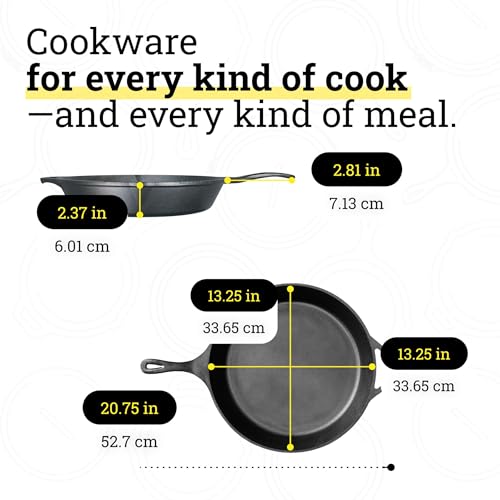 Pre Seasoned Cast Iron Skillet (Skillet / 13.25-inch)